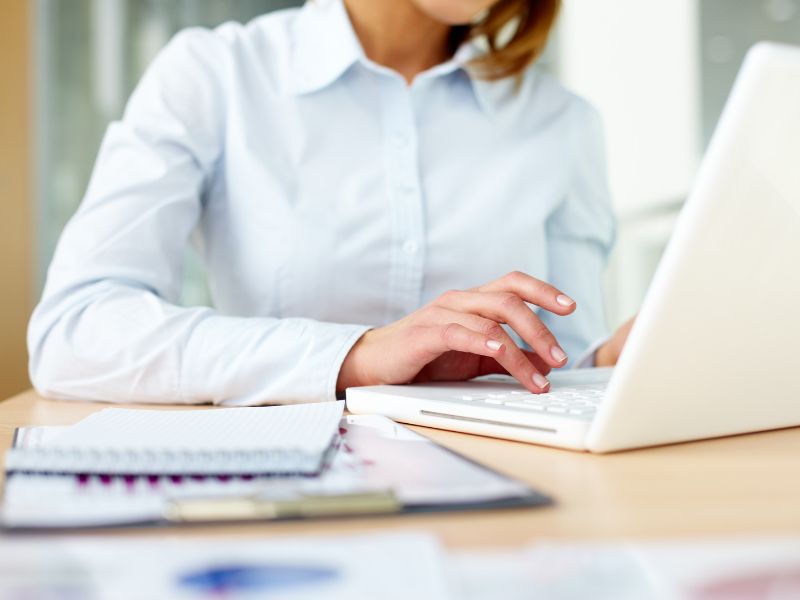 Women working on Laptop